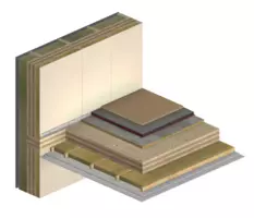 Schnell herstellbare Decke aus Brettsperrholz 