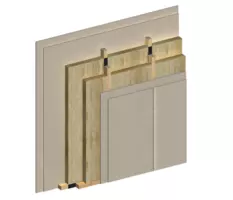 Doppelständerwand für erhöhten Schall- und Brandschutz 
